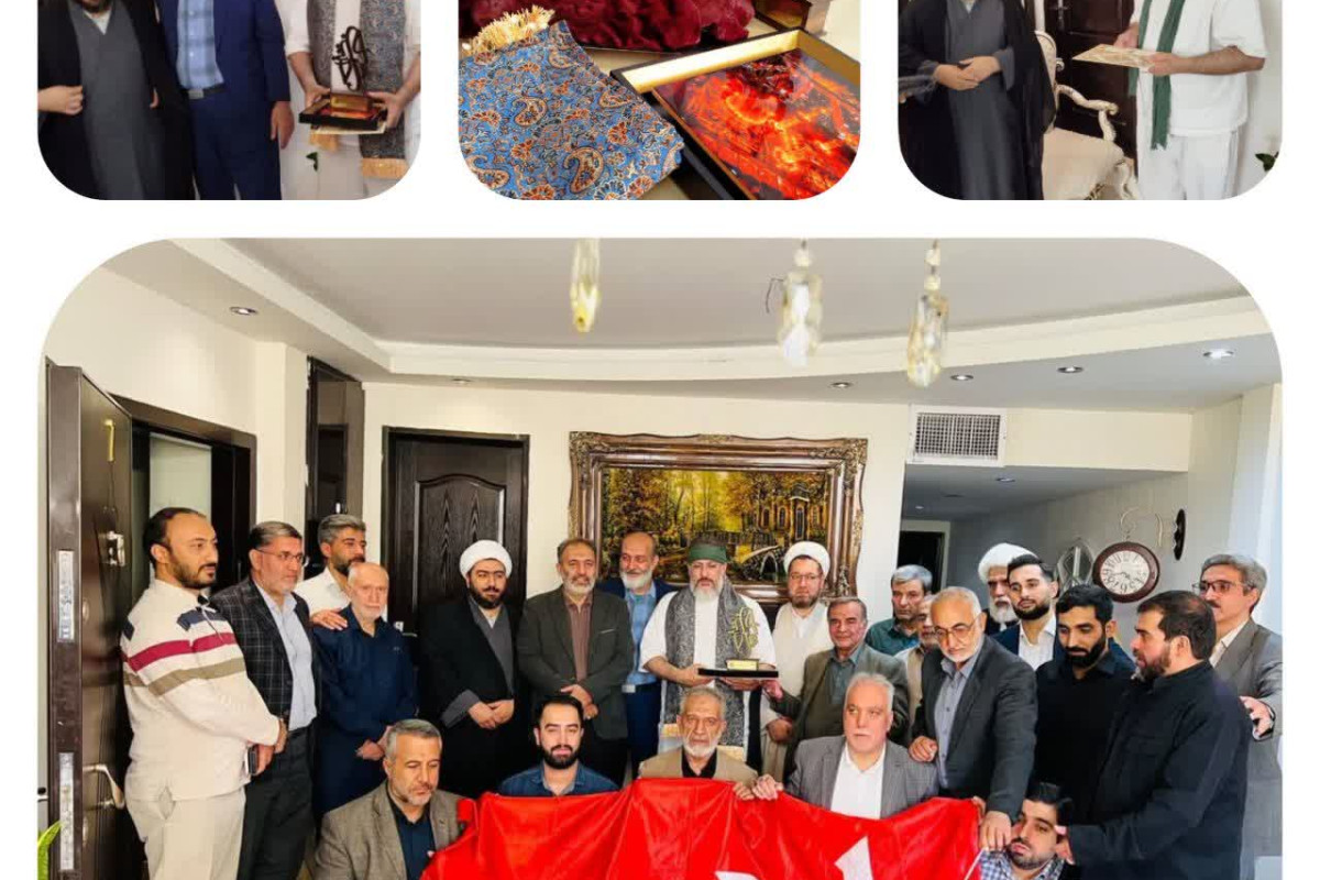 عیادت مدیرکل تبلیغات اسلامی و تجلیل از خادم الحسین علیه السلام مداح با صفا و خوش الحان اهل بیت عصمت و طهارت علیهم السلام