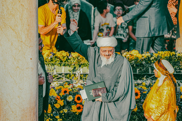 Holding the Mahfel Celebration at the Tomb of Hafez in Shiraz