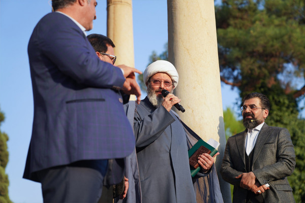 Holding the Mahfel Celebration at the Tomb of Hafez in Shiraz