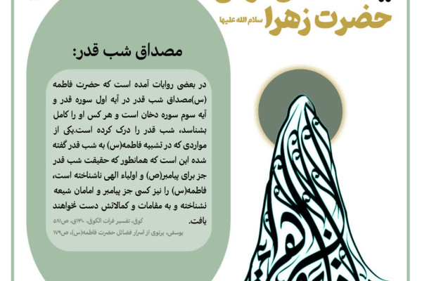 فضائل قرآنی حضرت زهرا سلام الله علیها