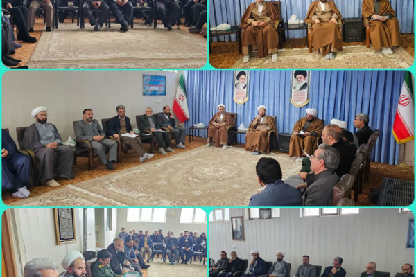 جلسه برنامه ریزی مراسم معنوی اعتکاف با حضور امام جمعه شهرستان سنقرو کلیایی