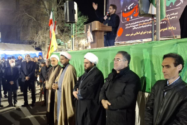 شب حماسه حضور مردم شهرستان صحنه در میدان شهید مطهری